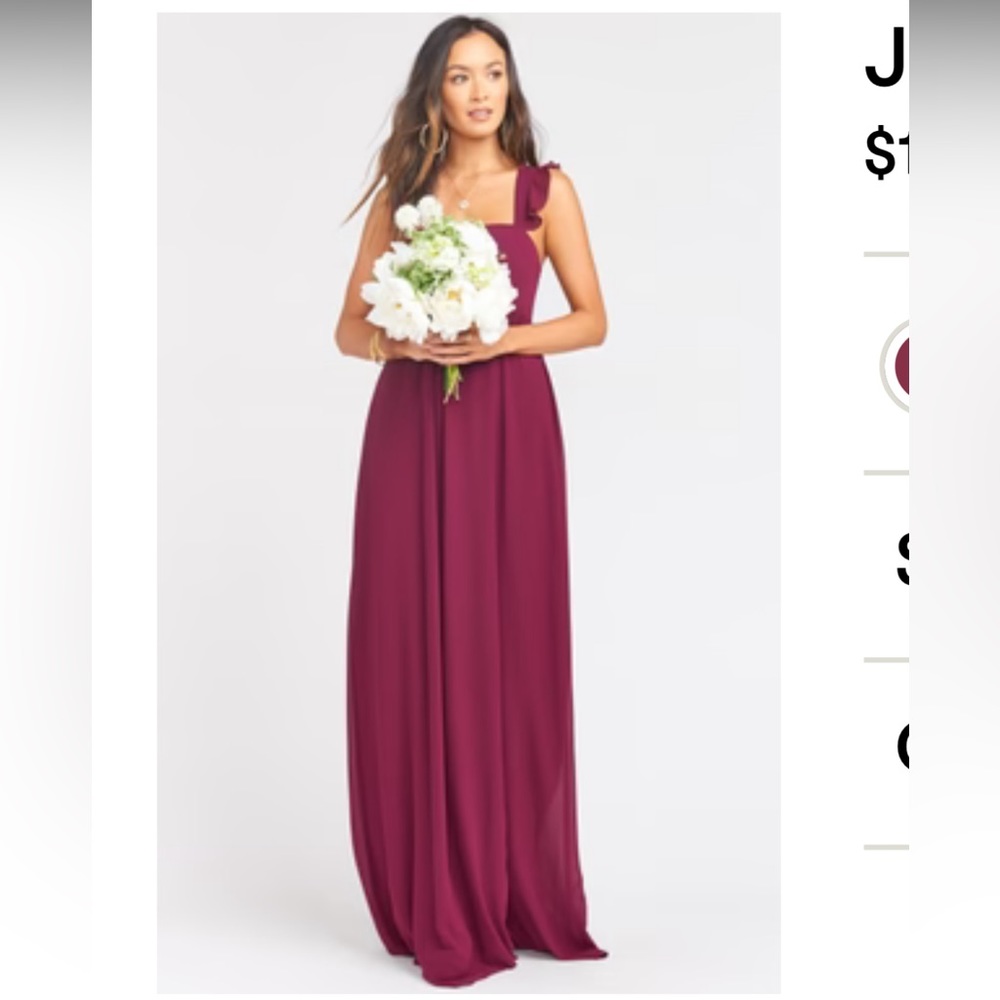 Show Me Your MuMu June Maxi Dress - Merlot Chiffon